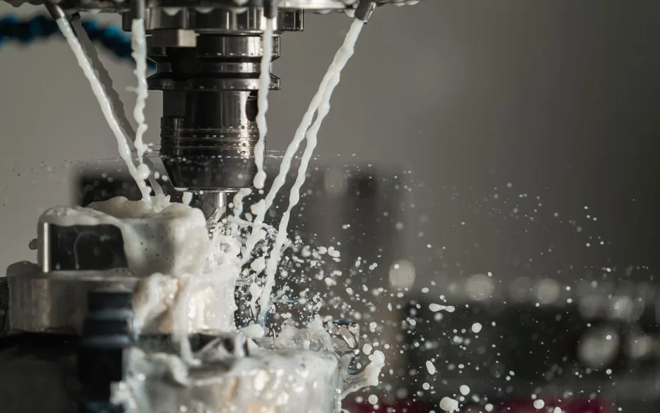 Machine-outil à commande numérique en plein usinage dans un atelier